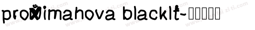 proximanova blacklt字体转换